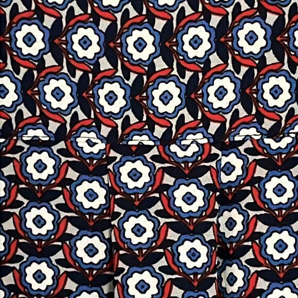 Express Belted Jumpsuit Blue Red and White Floral SZ M - Picture 6 of 11